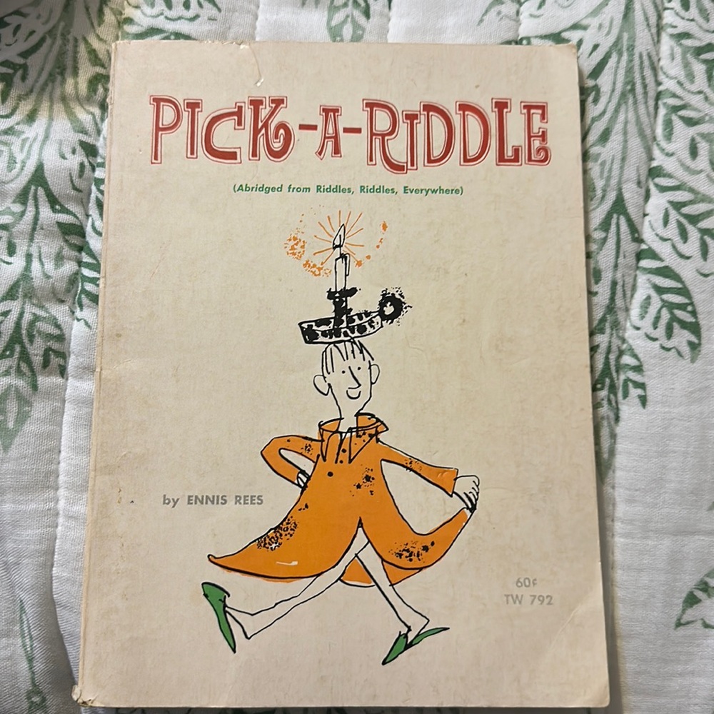 Pick a Riddle Vintage Book by Ennius Rees